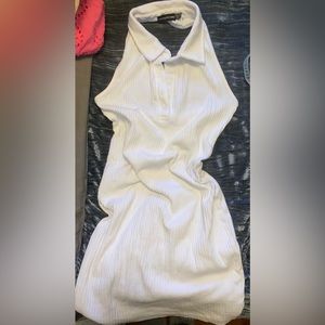 White sleeveless mini dress